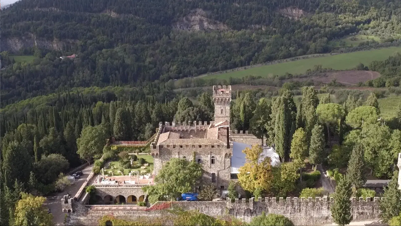 Castello di Vincigliata, veduta aerea